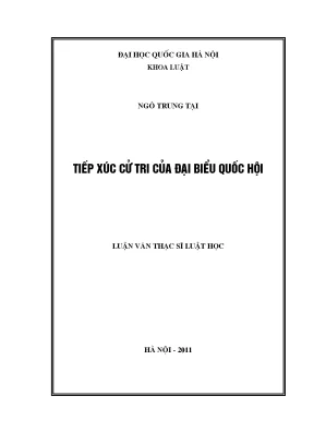 Luận văn thạc sĩ tiếp xúc cử tri của đại biểu quốc hội