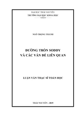 Luận văn thạc sĩ đường tròn soddy và các vấn đề liên quan