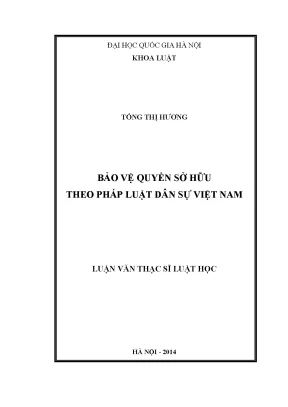 Luận văn thạc sĩ bảo vệ quyền sở hữu theo pháp luật dân sự việt namluận văn ths luật 60 38 30
