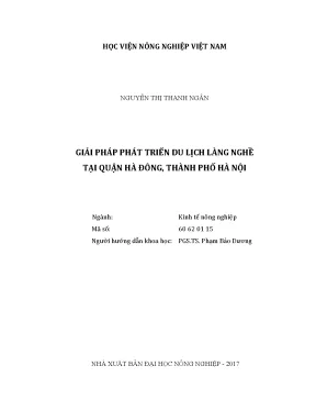 Luận văn thạc sĩ giải pháp phát triển du lịch làng nghề tại quận hà đông thành phố hà nội