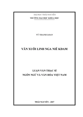 Luận văn thạc sĩ văn xuôi linh nga niê kdam