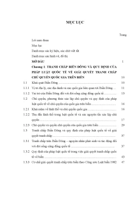 Luận văn thạc sĩ chủ quyền của việt nam trên biển đông nhìn từ góc độ pháp lý thực tiễn và lời giải cho bài toán giải quyết tranh chấp biển đông