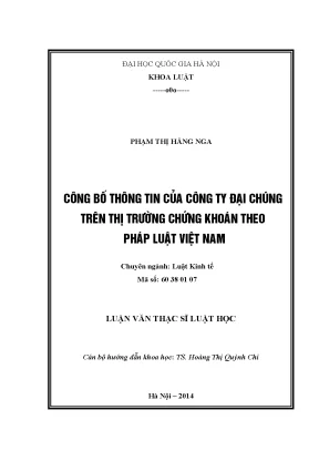 Luận văn thạc sĩ công bố thông tin của công ty đại chúng trên thị trường chứng khoán theo pháp luật việt nam 07