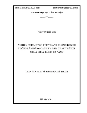 Luận văn thạc sĩ nghiên cứu một số yếu tố ảnh hưởng đến hệ thống làm băng cách ly đám cháy trên xe chữa cháy rừng đa năng