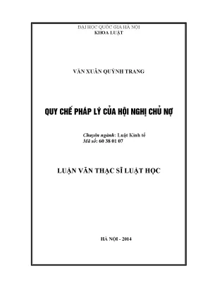 Luận văn thạc sĩ quy chế pháp lý của hội nghị chủ nợ 07