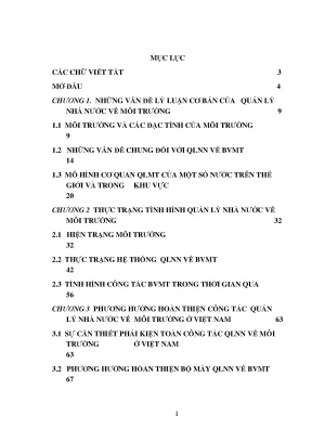 Luận văn thạc sĩ quản lý nhà nước về môi trường thực trạng và giải pháp luận văn ths luật 60 36 01