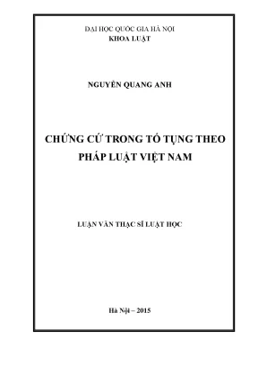 Luận văn thạc sĩ chứng cứ trong tố tụng theo pháp luật việt nam 03