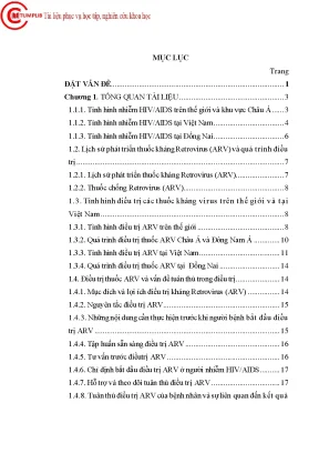 Nghiên cứu sự tuân thủ một số yếu tố liên quan đến không tuân thủ điều trị thuốc kháng virút ở bệnh nhân nhiễm hiv và kết quả can thiệp tại trung tâm y tế huyện long thành tỉnh đồng n