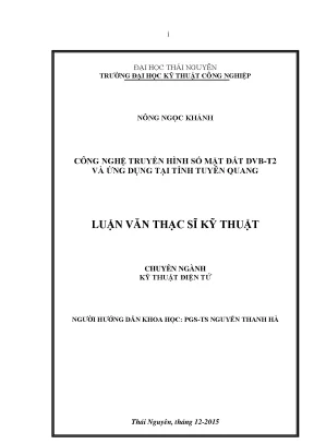 Luận văn thạc sĩ công nghệ truyền hình số mặt đất dvb t2 và ứng dụng tại tỉnh tuyên quang