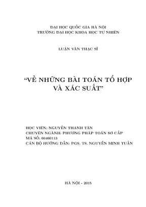 Luận văn thạc sĩ về những bài toán tổ hợp và xác suất 13