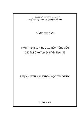 Hình thành kĩ năng giao tiếp tiếng việt cho trẻ 5 6 tuổi dân tộc hmông