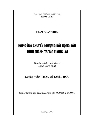 Luận văn thạc sĩ hợp đồng chuyển nhượng bất động sản hình thành trong tương lai 07