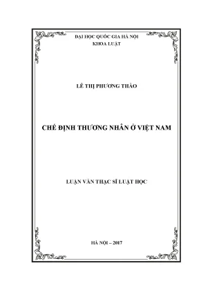 Luận văn thạc sĩ chế định thương nhân ở việt nam