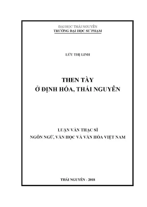 Luận văn thạc sĩ then tày ở định hóa thái nguyên