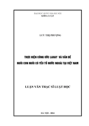 Luận văn thạc sĩ thực hiện công ước lahay và vấn đề nuôi con nuôi có yếu tố nước ngoài tại việt nam 03