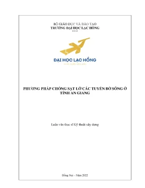 Phương pháp chống sạt lở các tuyến bờ sông ở tỉnh an giang luận văn thạc sĩ