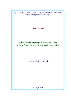 Luận văn thạc sĩ nâng cao hiệu quả kinh doanh của công ty bảo việt thái nguyên