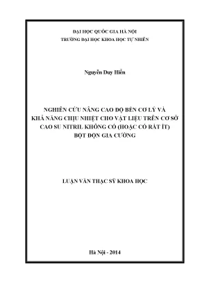 Luận văn thạc sĩ nghiên cứu nâng cao độ bền cơ lý và khả năng chịu nhiệt cho vật liệu trên cơ sở cao su nitril không có hoặc có rất ít bột độn gia cường 19