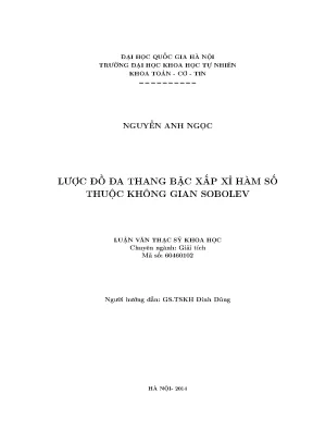 Luận văn thạc sĩ lược đồ đa thang bậc xấp xỉ hàm số thuộc không gian sobolev