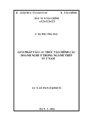 Giải pháp tái cấu trúc các doanh nghiệp ngành thép tại việt nam