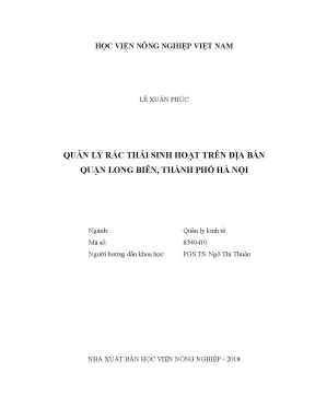 Luận văn thạc sĩ giải pháp chuyển giao kỹ thuật tiến bộ trong sản xuất ngô tại huyện chương mỹ thành phố hà nội