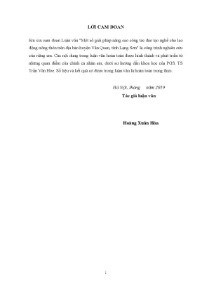 Luận văn thạc sĩ một số giải pháp nâng cao công tác đào tạo nghề cho lao động nông thôn trên địa bàn huyện văn quan tỉnh lạng sơn