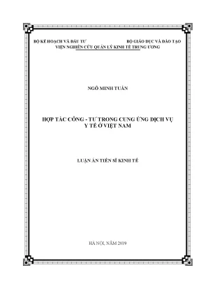 Luận án tiến sĩ hợp tác công tư trong cung ứng dịch vụ y tế ở việt nam