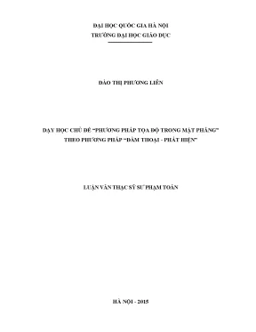 Luận văn thạc sĩ dạy học chủ đề phương pháp tọa độ trong mặt phẳng theo phương pháp đàm thoại phát hiện003