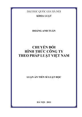 Luận văn thạc sĩ chuyển đổi hình thức công ty theo pháp luật việt nam