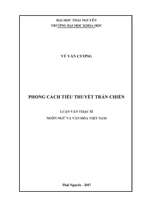 Luận văn thạc sĩ phong cách tiểu thuyết trần chiến