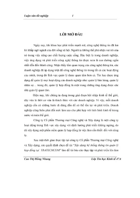 Luận văn xây dựng hệ thống thông tin quản lý hợp đồng tại tratechcom