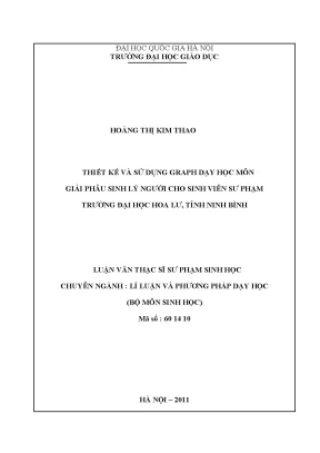 Luận văn thạc sĩ thiết kế và sử dụng graph dạy học môn giải phẫu sinh lý người cho sinh viên sư phạm trường đại học hoa lư tỉnh ninh bình