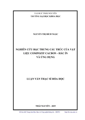 Luận văn thạc sĩ nghiên cứu đặc trưng cấu trúc của vật liệu compozit cacbon hắc ín và ứng dụng