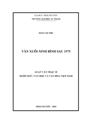 Luận văn thạc sĩ văn xuôi ninh bình sau 1975