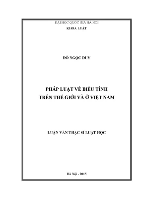 Luận văn thạc sĩ pháp luật về biểu tình trên thế giới và ở việt nam