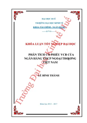 Phân tích cổ phiếu vcb của ngân hàng tmcp ngoại thương việt nam