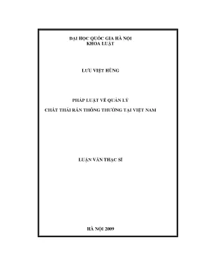 Luận văn thạc sĩ pháp luật về quản lý chất thải rắn thông thường tại việt nam002