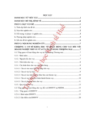 Nghiên cứu các nhân tố ảnh hưởng đến quyết định cho vay của ngân hàng thương mại đối với doanh nghiệp nhỏ và vừa trên địa bàn thành phố huế