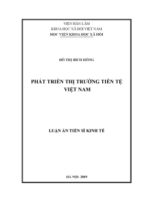 Luận án tiến sĩ phát triển thị trường tiền tệ việt nam