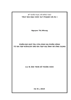 Phân bố giá trị của ánh xạ phân hình từ đa tạp kähler vào đa tạp xạ ảnh và ứng dụng