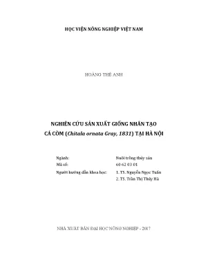 Luận văn thạc sĩ nghiên cứu sản xuất giống nhân tạo cá còm chitala ornata gray 1831 tại hà nội