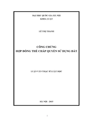 Luận văn thạc sĩ công chứng hợp đồng thế chấp quyền sử dụng đất 03