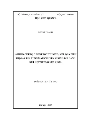Luận án tiến sĩ nghiên cứu đặc điểm tổn thương kết quả điều trị gãy kín vùng mấu chuyển xương đùi bằng kết hợp xương nẹp khoá