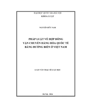 Luận văn thạc sĩ pháp luật về hợp đồng vận chuyển hàng hóa quốc tế bằng đường biển ở việt nam 07