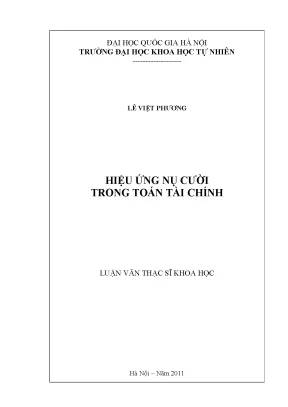 Luận văn thạc sĩ hiệu ứng nụ cười trong toán tài chính