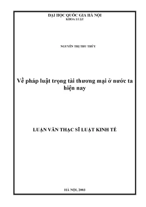 Luận văn thạc sĩ về pháp luật trọng tài thương mại ở nước ta hiện nay luận văn ths luật 60 38 50