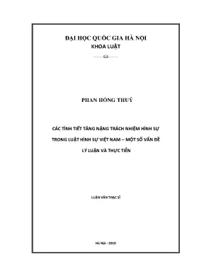 Luận văn thạc sĩ các tình tiết tăng nặng trách nhiệm hình sự trong luật hình sự việt nam một số vấn đề lý luận và thực tiễn