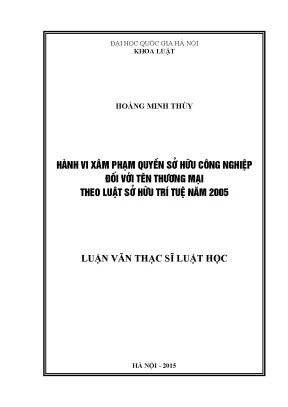 Luận văn thạc sĩ hành vi xâm phạm quyền sở hữu công nghiệp đối với tên thương mại theo luật sở hữu trí tuệ năm 2005 03