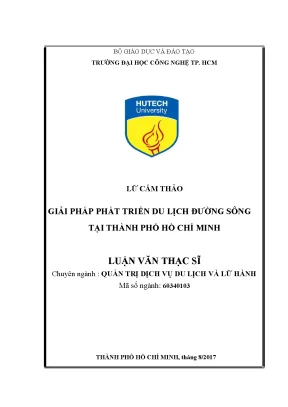 Luận văn thạc sĩ giải pháp phát triển du lịch đường sông tại thành phố hồ chí minh