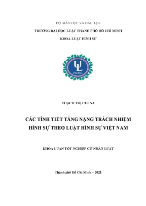 Luận văn các tình tiết tăng nặng trong luật hình sự việt nam
